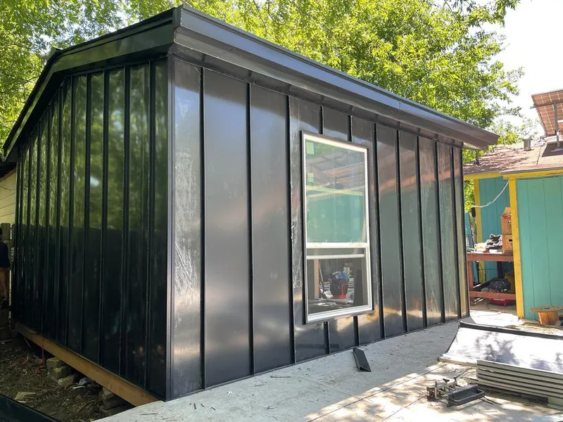 Black standing seam metal wall panels for Metal Roof Installation in Weldon Spring